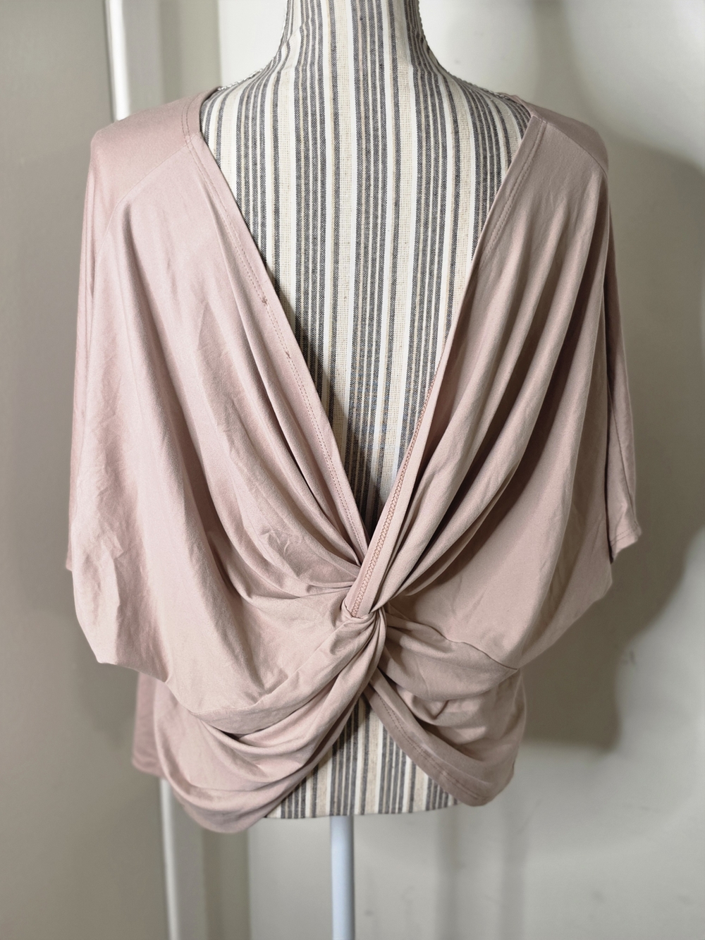 Fashion Nova Beige Twist-Back Dolman Pant Set